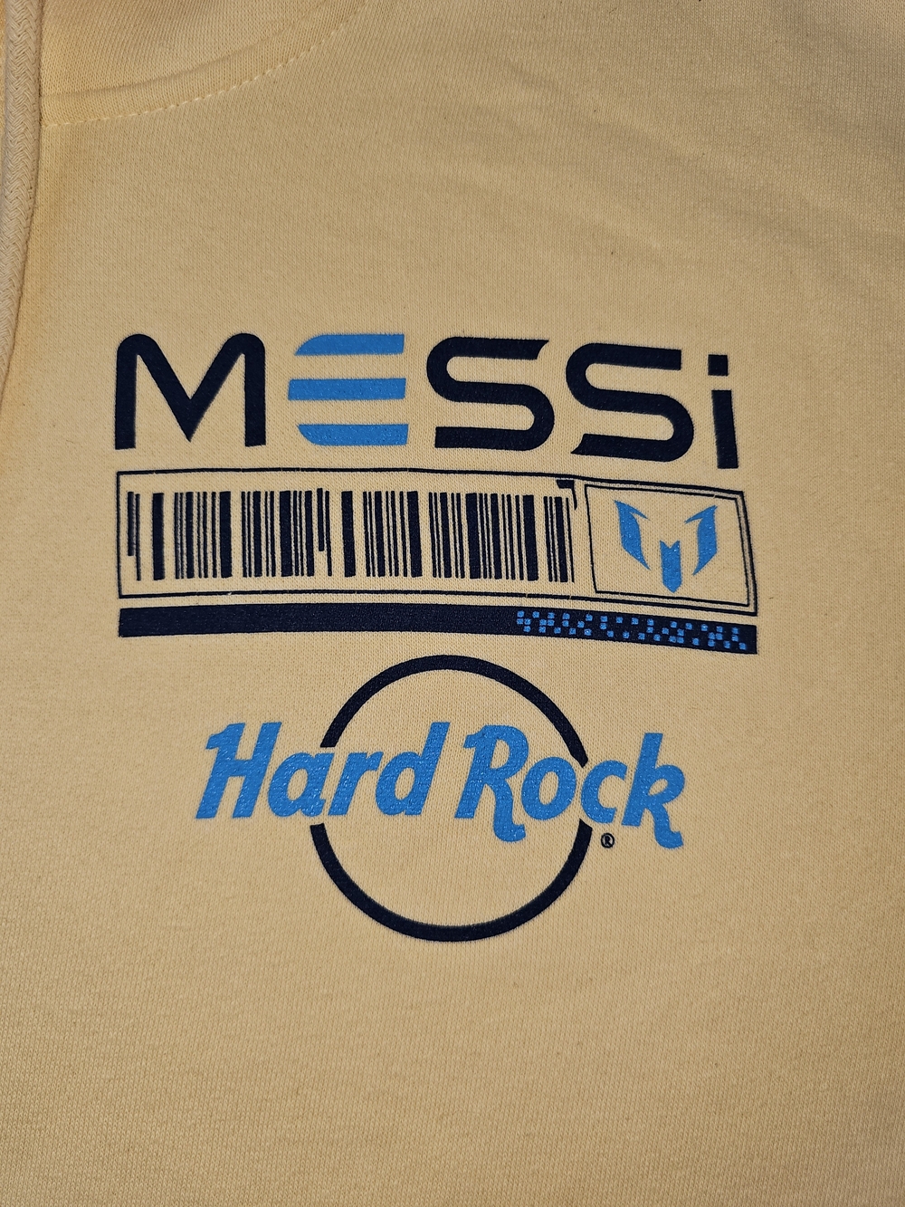 Hard Rock x Messi Collaboration Graphic Hoodie Yellow Special Edition - Picture 3 of 7